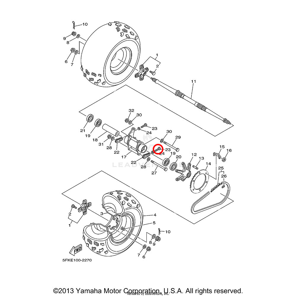 Banshee Chain Tensioner Bolt