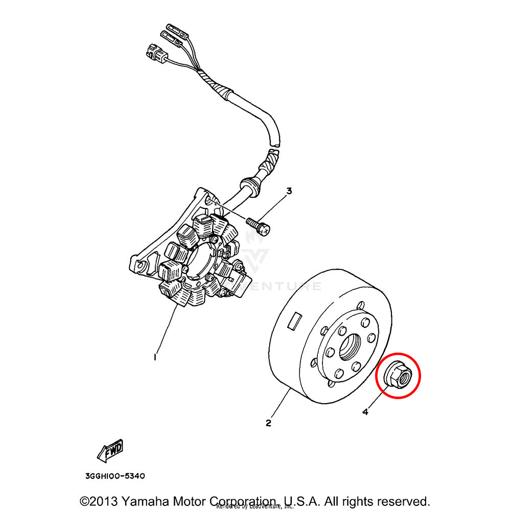 Banshee Flywheel Nut