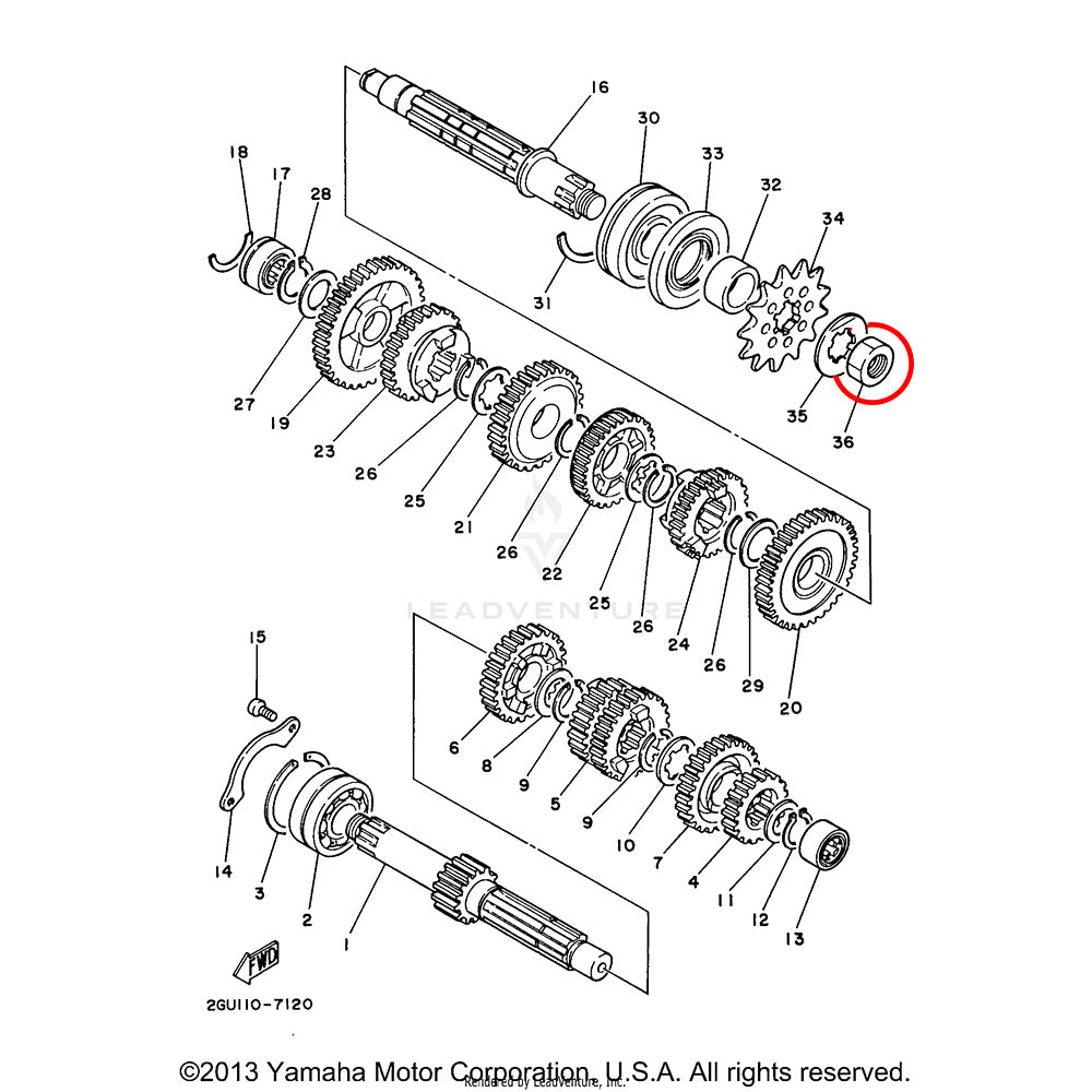 Banshee Counter Shaft Nut