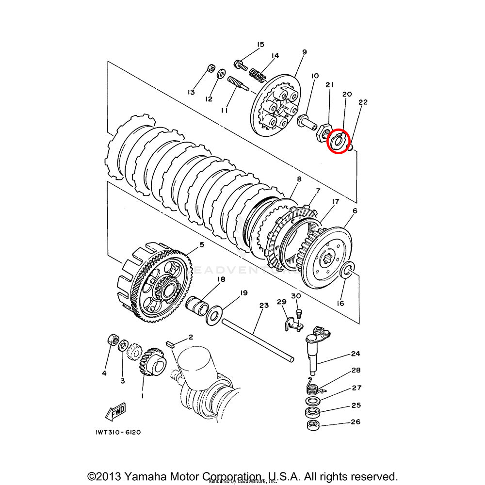Banshee Clutch Lock Washer