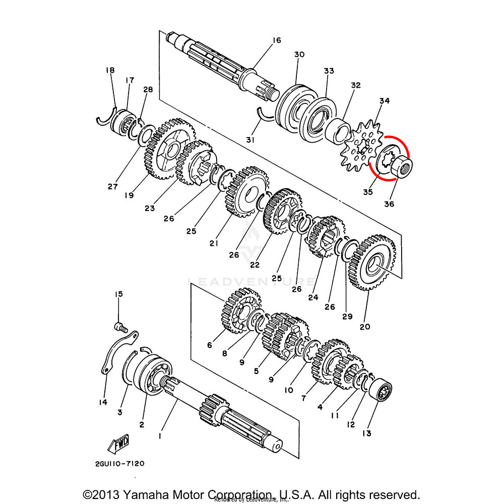 Banshee Counter Shaft Lock Washer