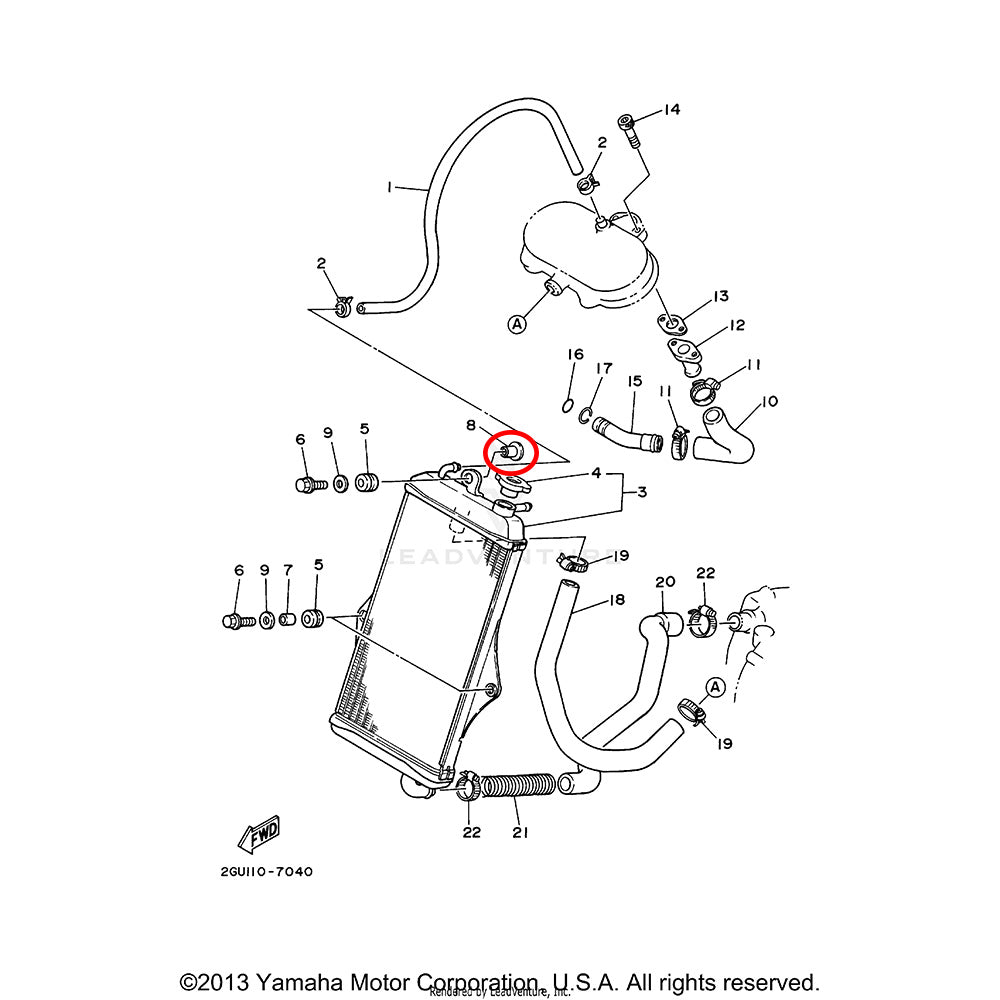 Banshee Radiator Flanged Collar