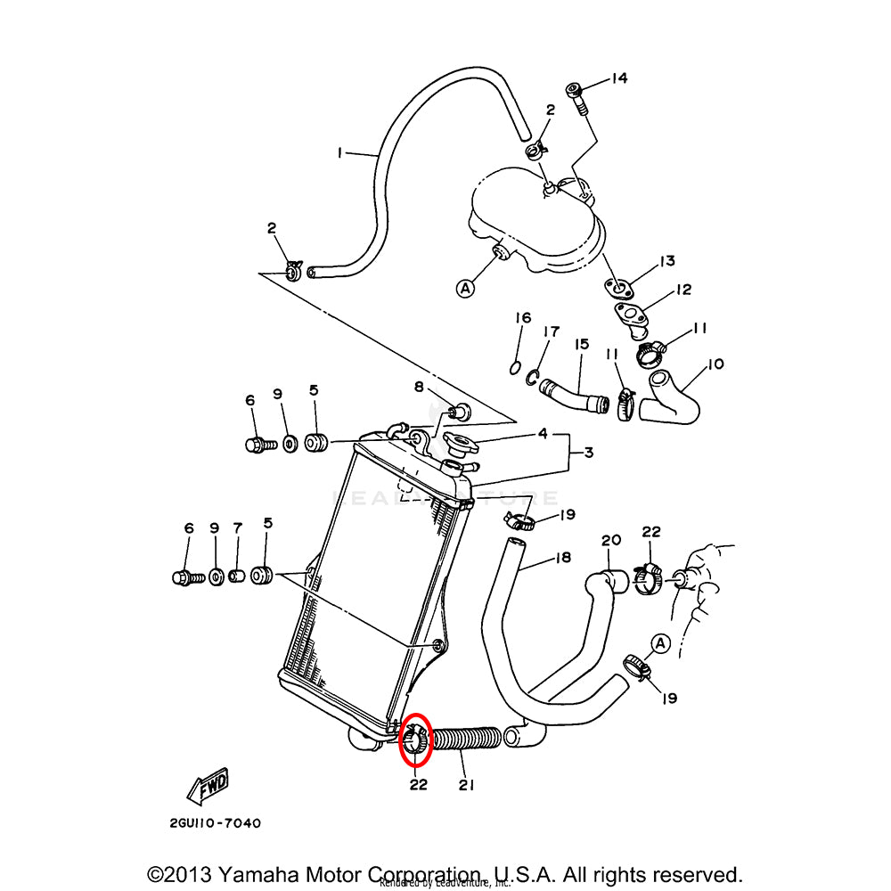 Banshee Radiator Hose Clamp