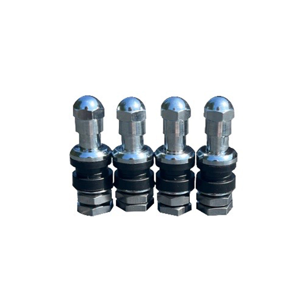4 Chrome Valve Stems & Chrome Caps