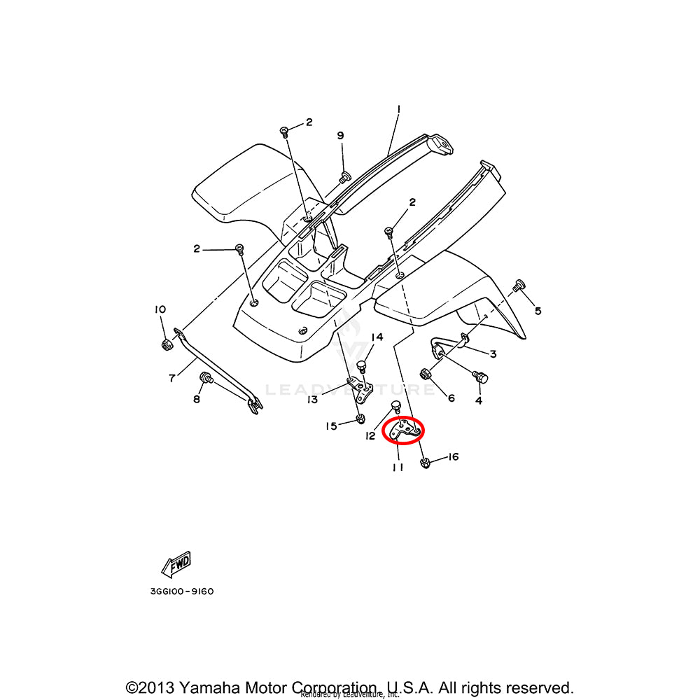 Banshee Left Radiator & Fender Bracket