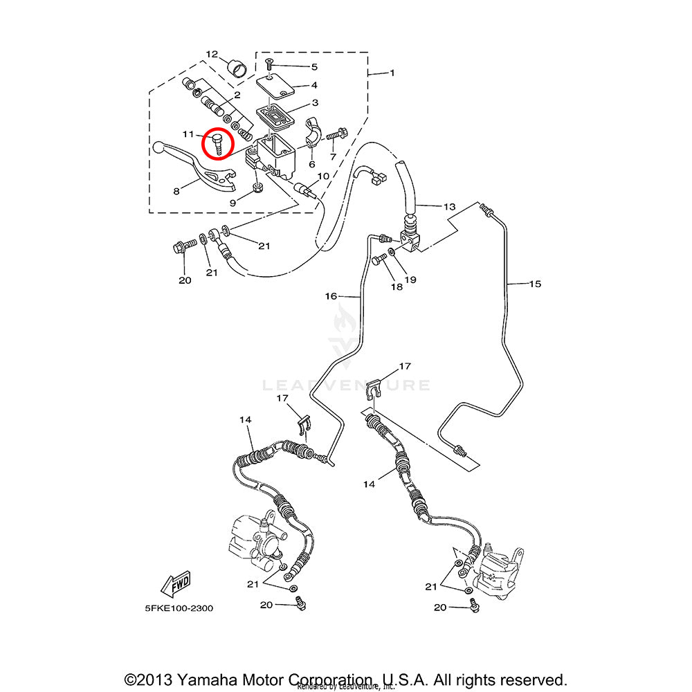 Banshee Front Reservoir Pivot Bolt
