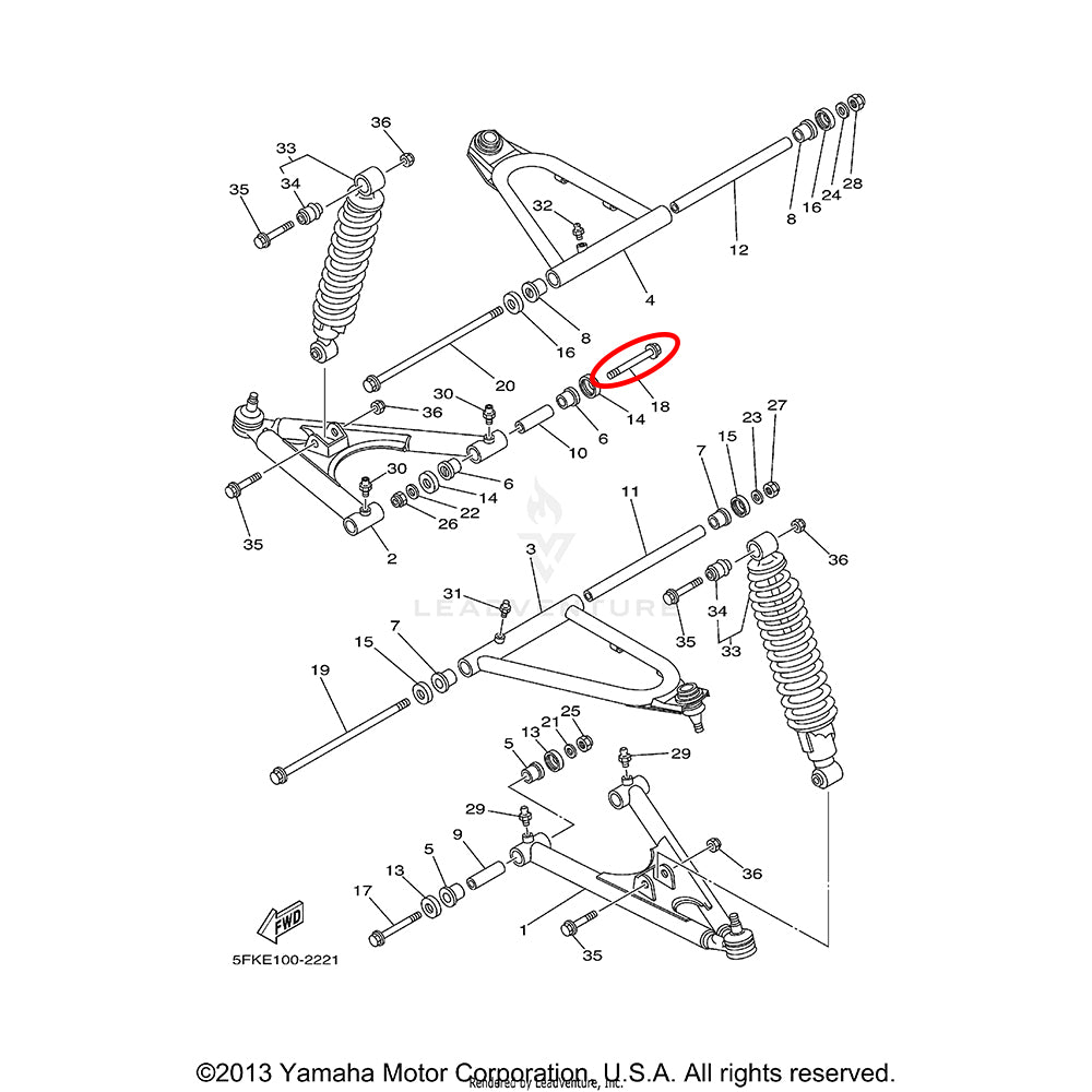 Banshee Lower A-Arm Bolt