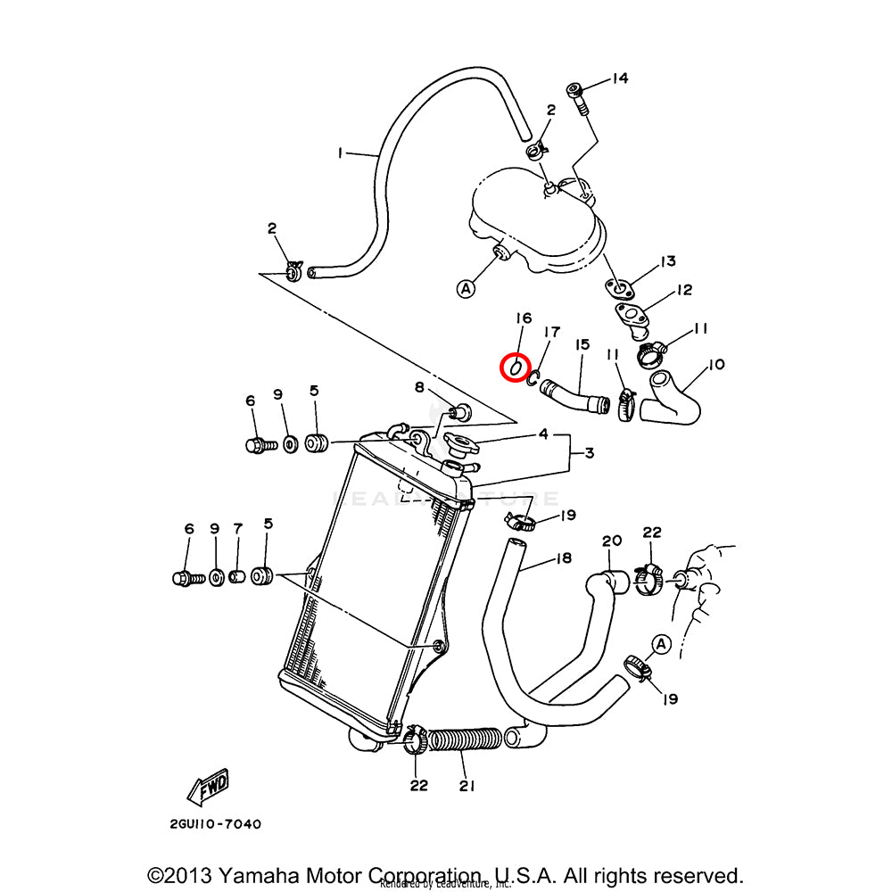 Banshee Coolant Tube O-Ring
