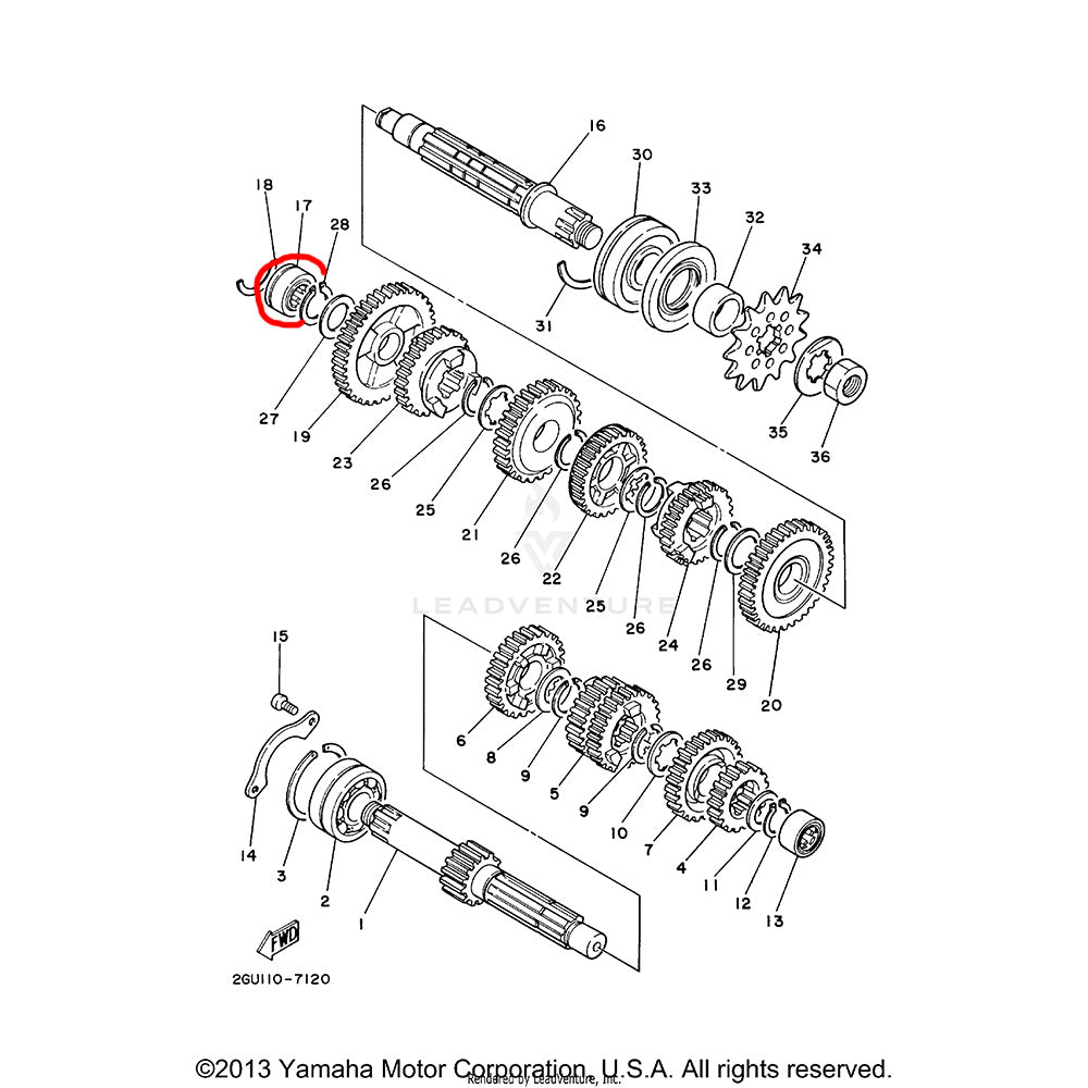 Banshee Counter Shaft Small Bearing