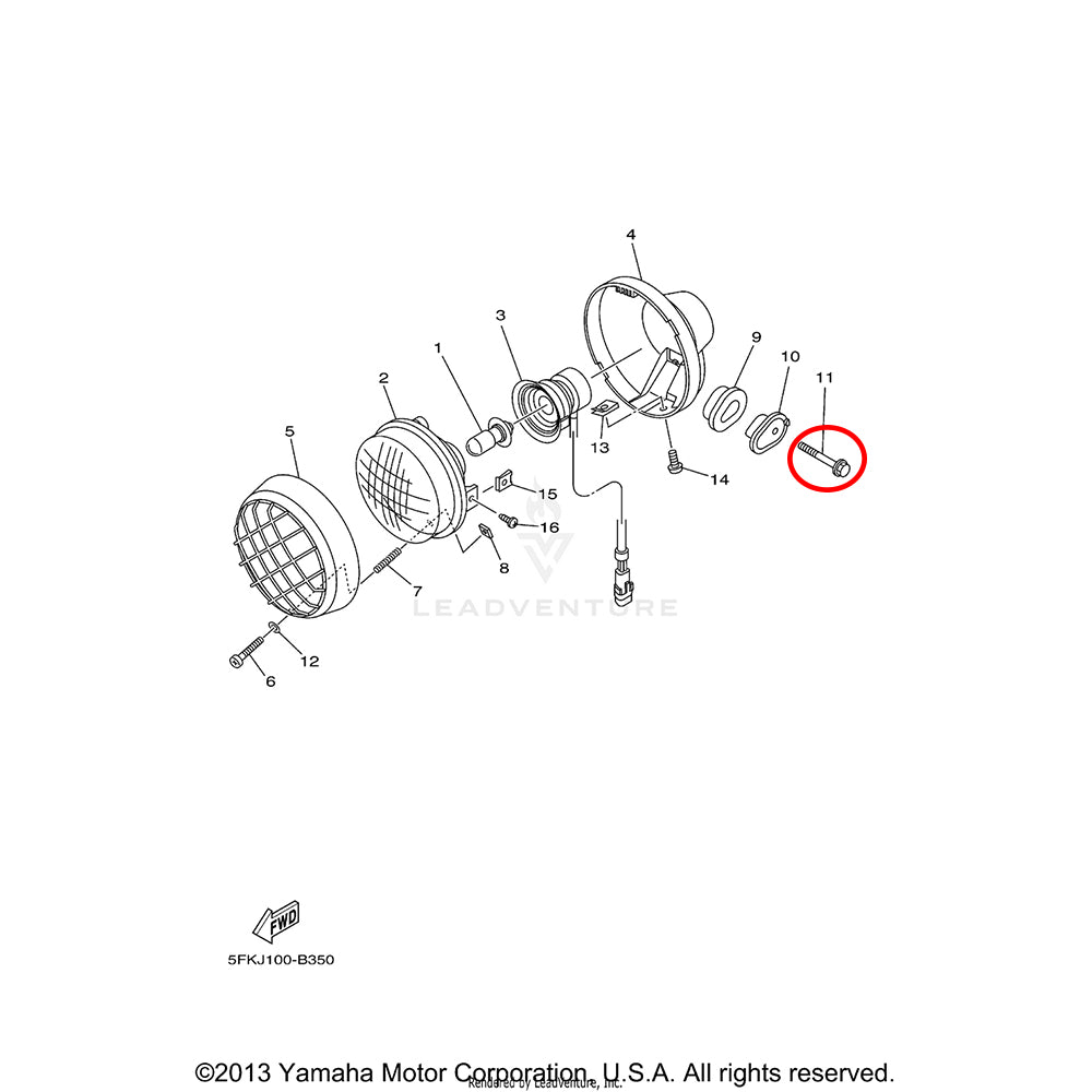 Banshee Head Light Mounting Bolt