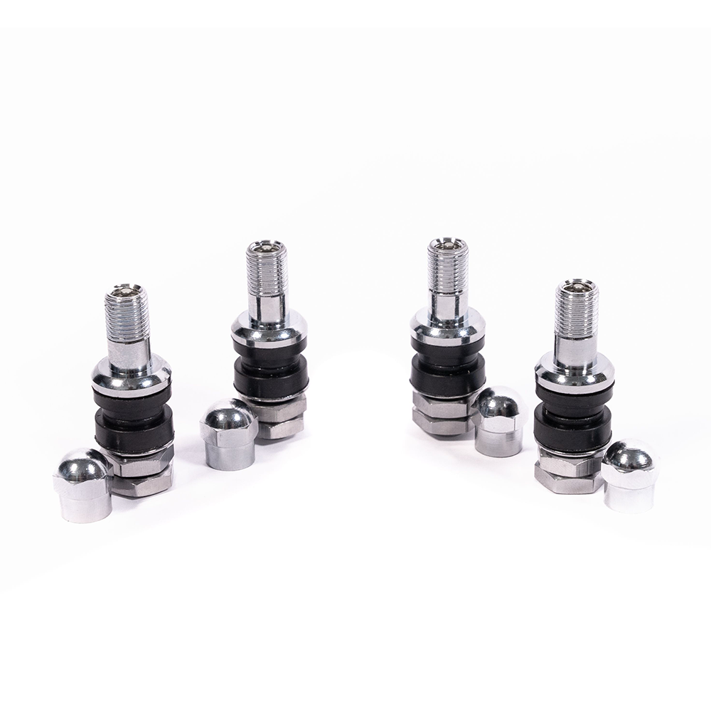 Ford Logo White Chrome Valve Stem Caps – Set Of 5, Genuine Ford Accessory